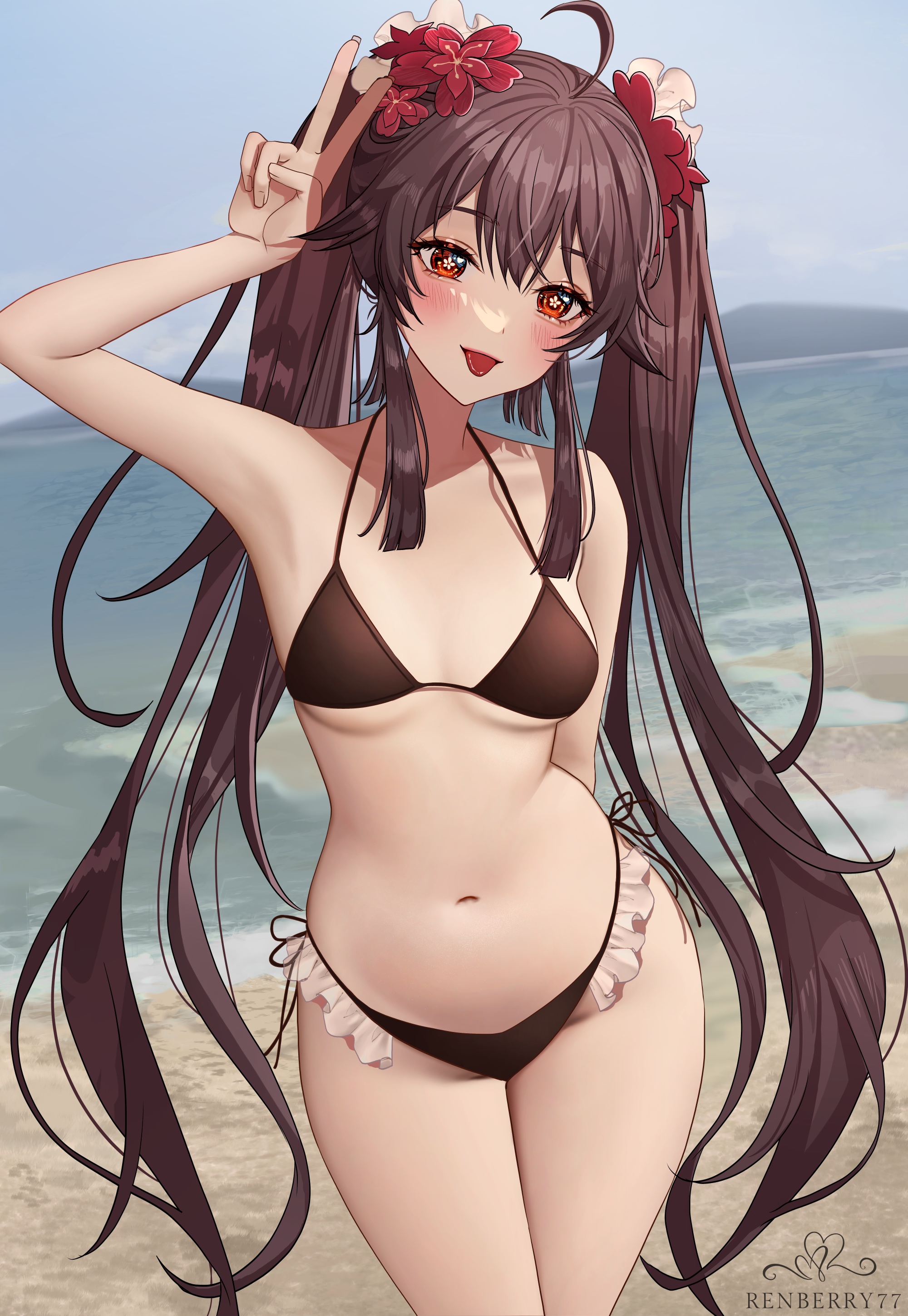 Renberry Genshin Impact Hu Tao Bikini Swimsuits Yande Re